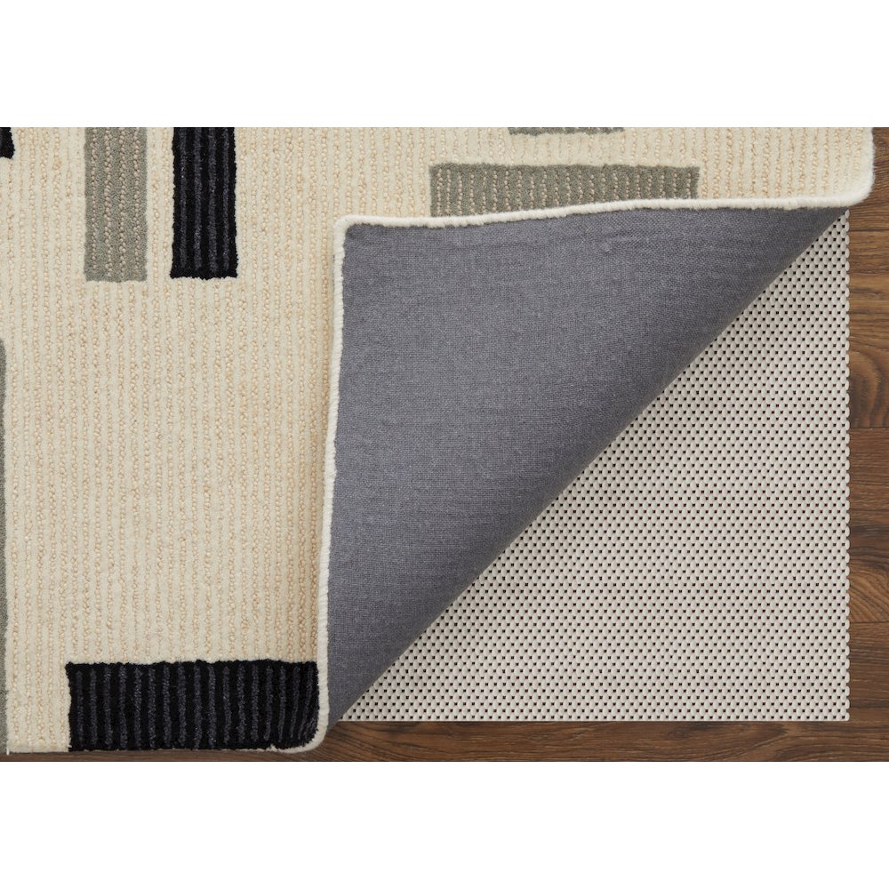 Maguire Transitional Abstract, Ivory/Taupe, 10' x 14' Area Rug. Picture 4