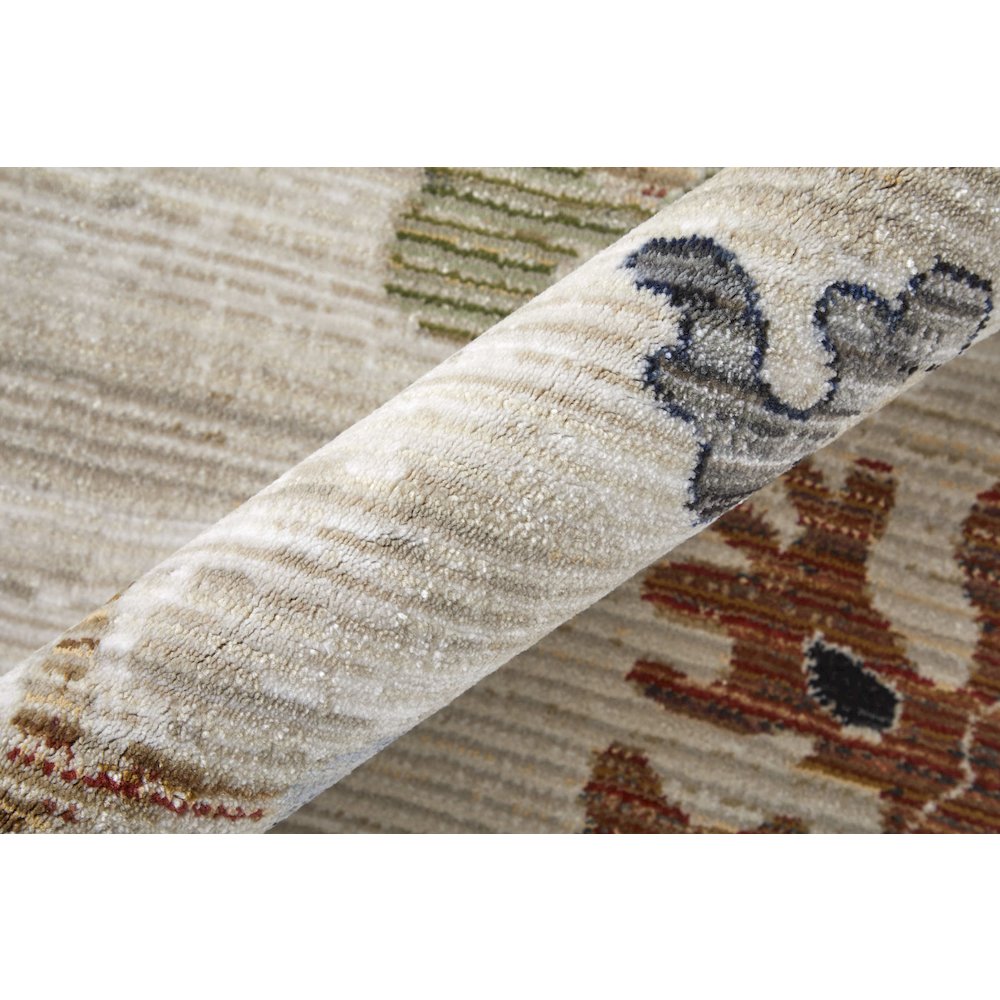 Melrose Transitional Floral & Botanical, Ivory/Red/Blue, 9'-0" x 12'-8" Area Rug. Picture 5