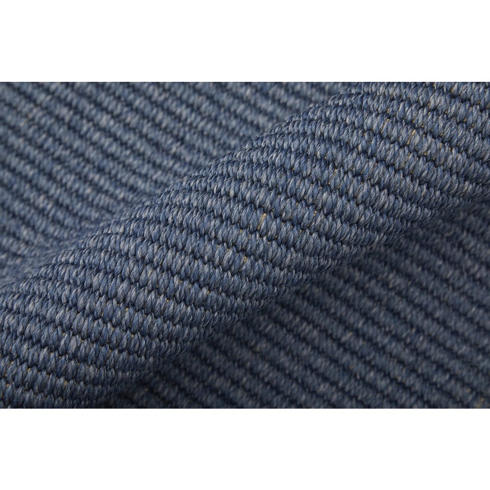 Theo Modern Solid, Blue/Tan, 9' x 12' Area Rug. Picture 4
