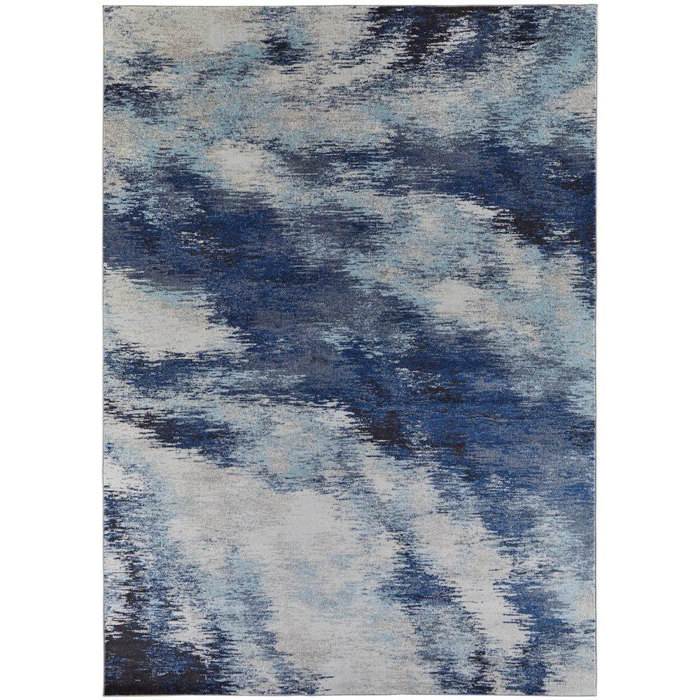 Edgemont Modern Abstract, Blue/Ivory, 10' x 14' Area Rug. Picture 1