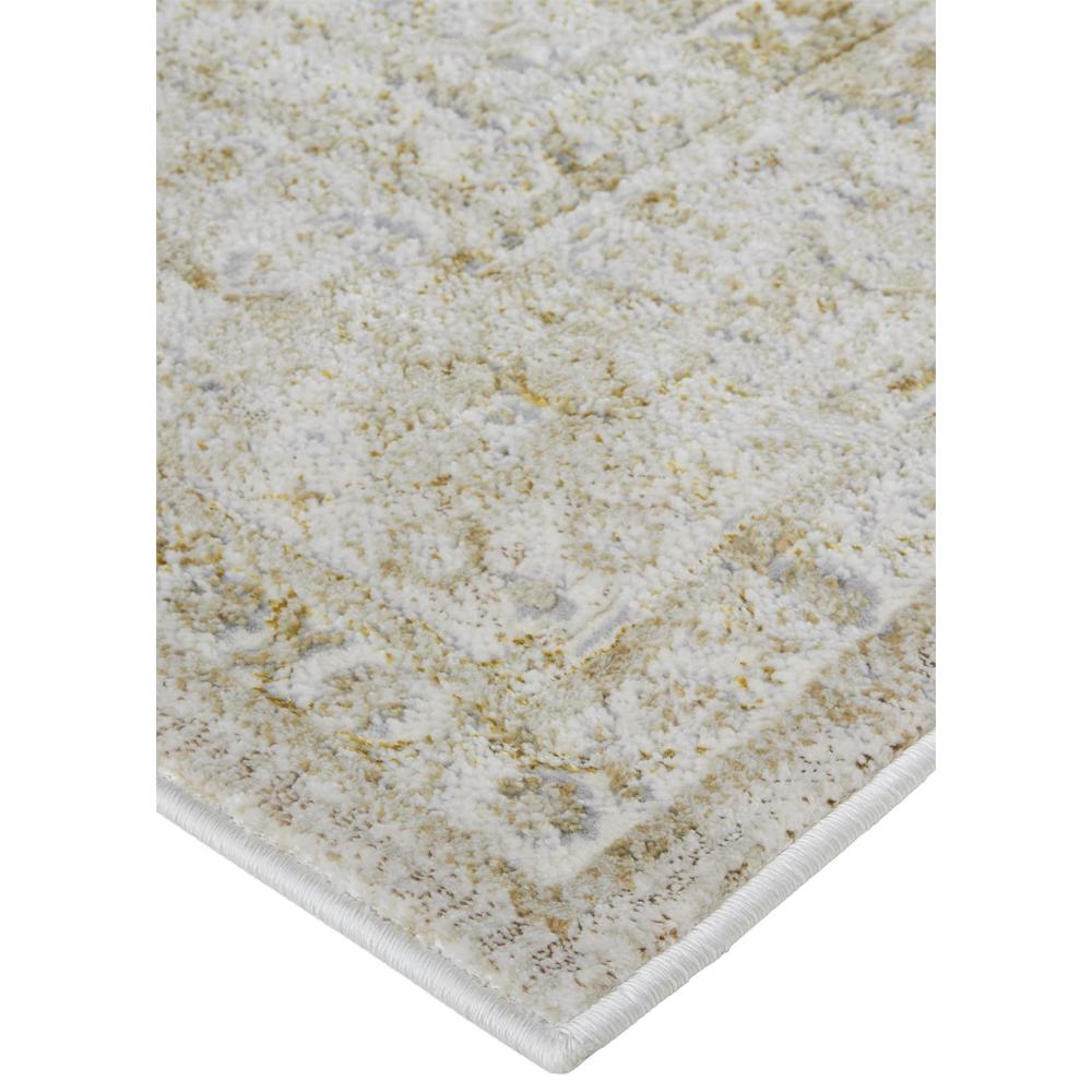 Aura Modern Ornamental Rug, Beige/Gold, 1ft - 8in x 2ft - 10in Accent Rug, AUR3734FBRNGLDP18. Picture 3