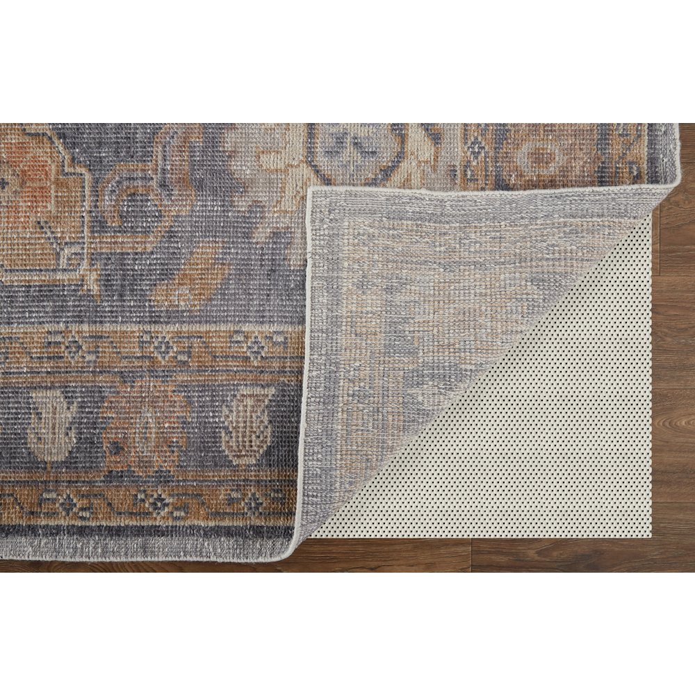 Wendover Transitional Oriental, Gray/Blue/Tan, 9' x 12' Area Rug. Picture 4