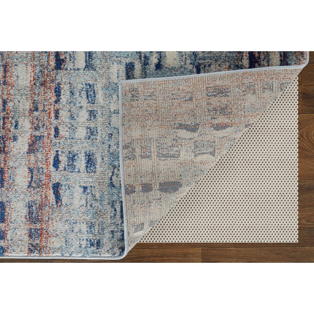 Edgemont Modern Abstract, Blue/Ivory/Orange, 10' x 14' Area Rug. Picture 4