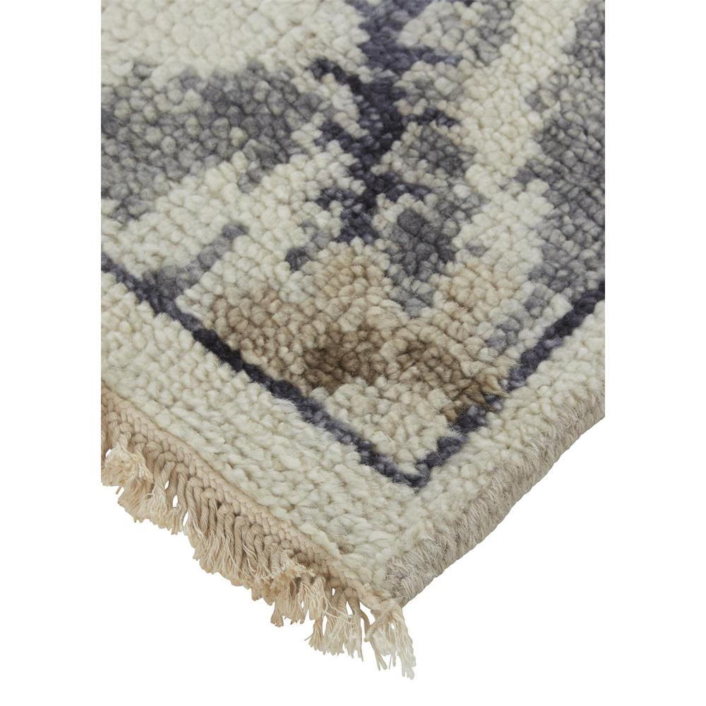 Beall Luxury Wool Rug, Ornamental Ikat, Beige, 2ft x 3ft Accent Rug, BEA6712FGRYBRNP00. Picture 3