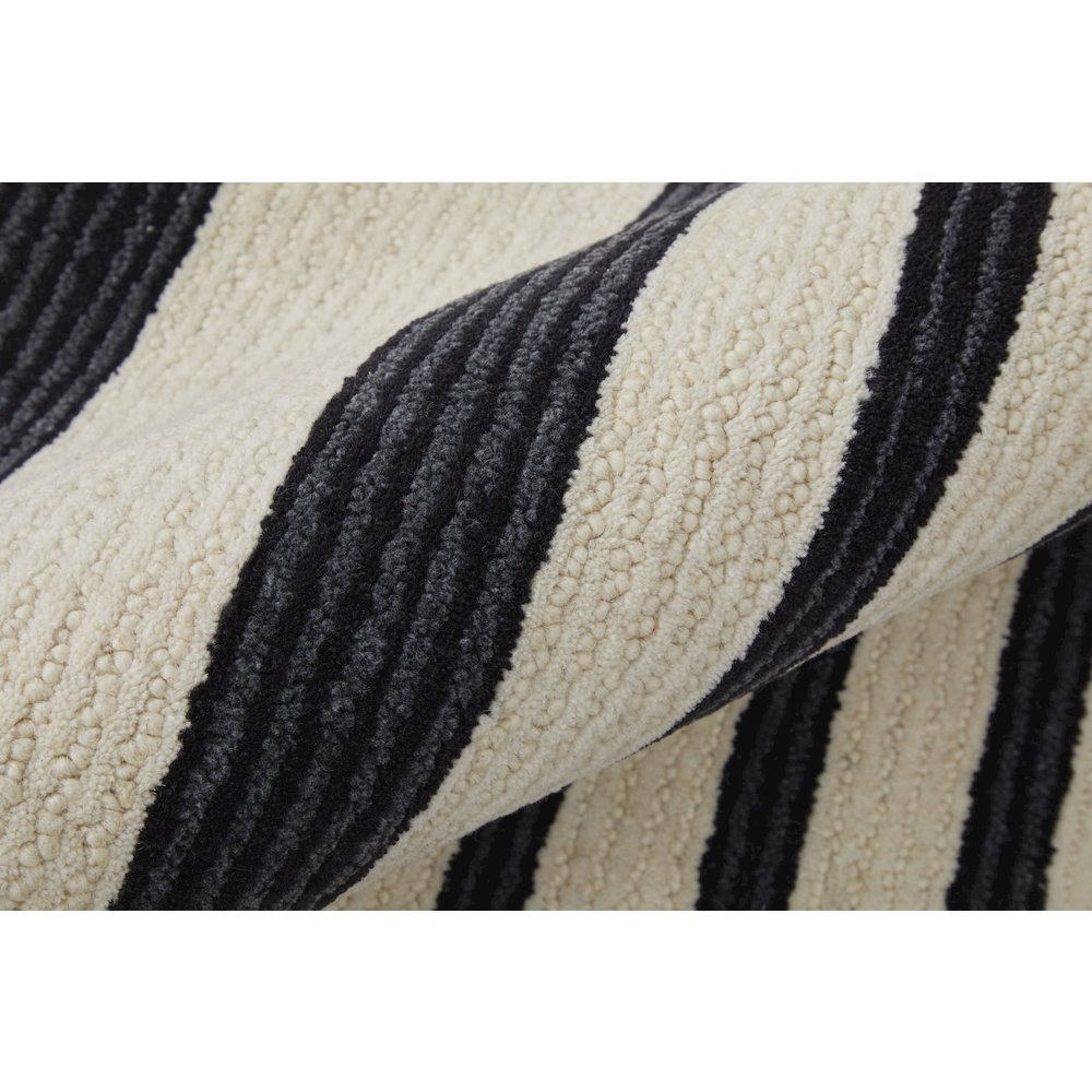 Maguire Transitional Abstract, Ivory/Black, 9' x 12' Area Rug. Picture 5