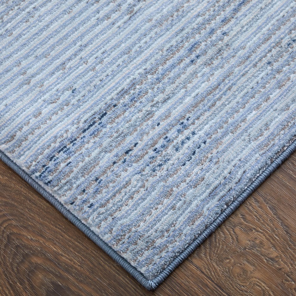 Deja Modern Solid, Blue, 6'-7" x 9'-6" Area Rug. Picture 2