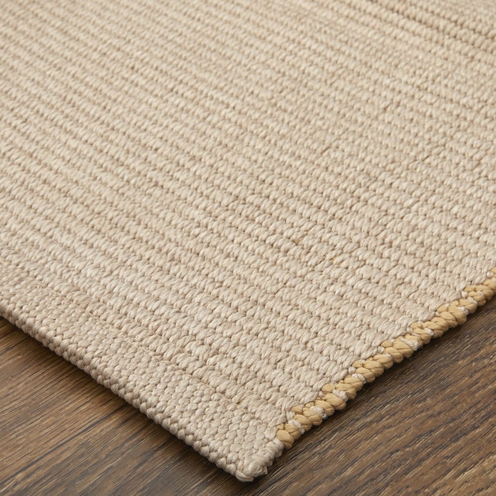 Theo Modern Solid, Ivory/Tan, 8' x 10' Area Rug. Picture 2