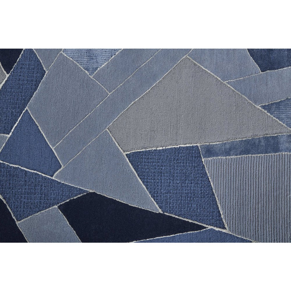 Nash Modern Geometric, Blue/Silver, 8' x 10' Area Rug. Picture 6
