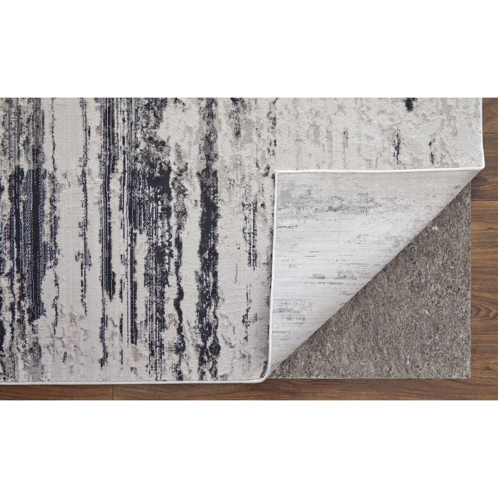 Prasad Modern Abstract, Ivory/Gray/Taupe, 1'-8" x 2'-10" Accent Rug. Picture 5