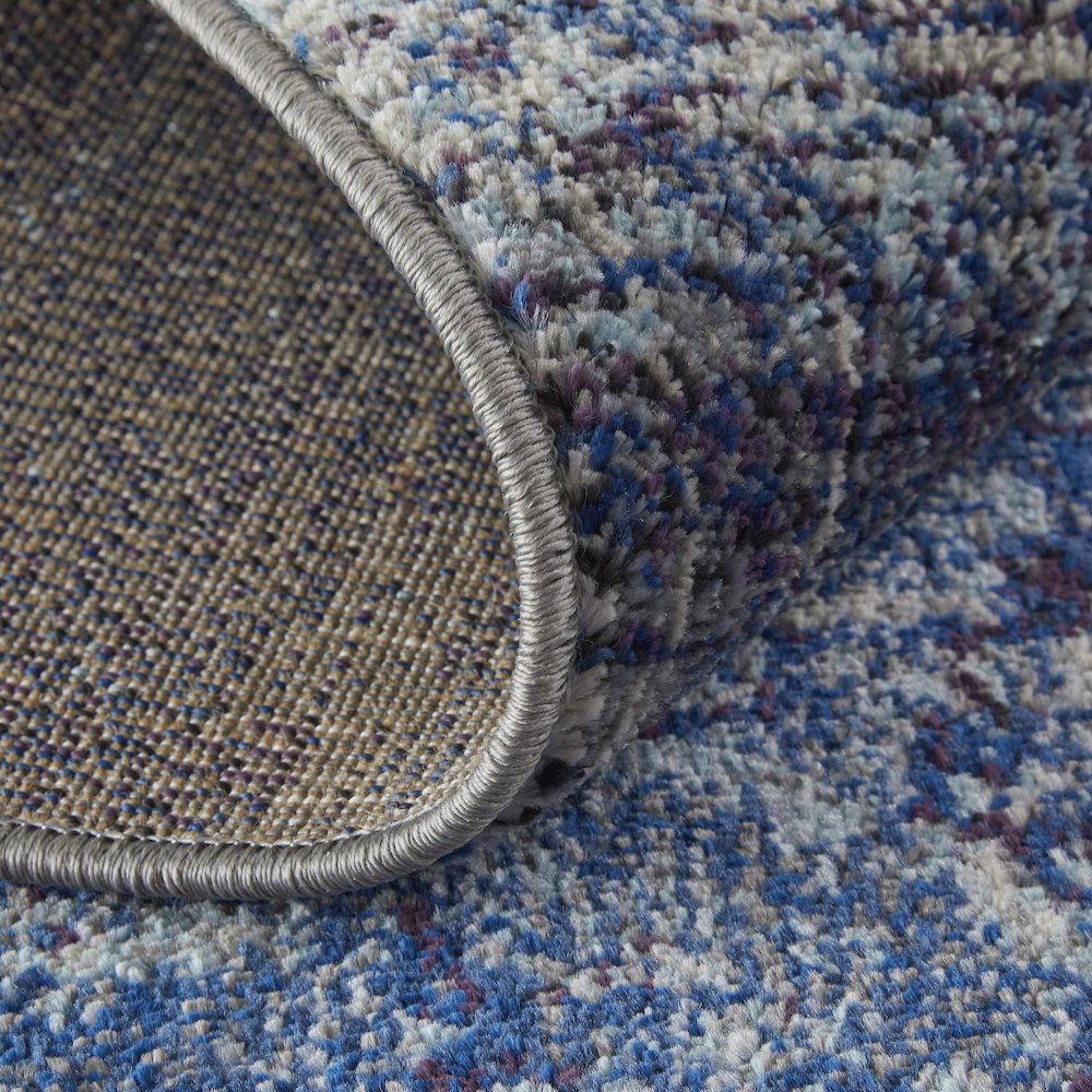 Edgemont Modern Abstract, Blue/Purple/Ivory, 10' x 14' Area Rug. Picture 7