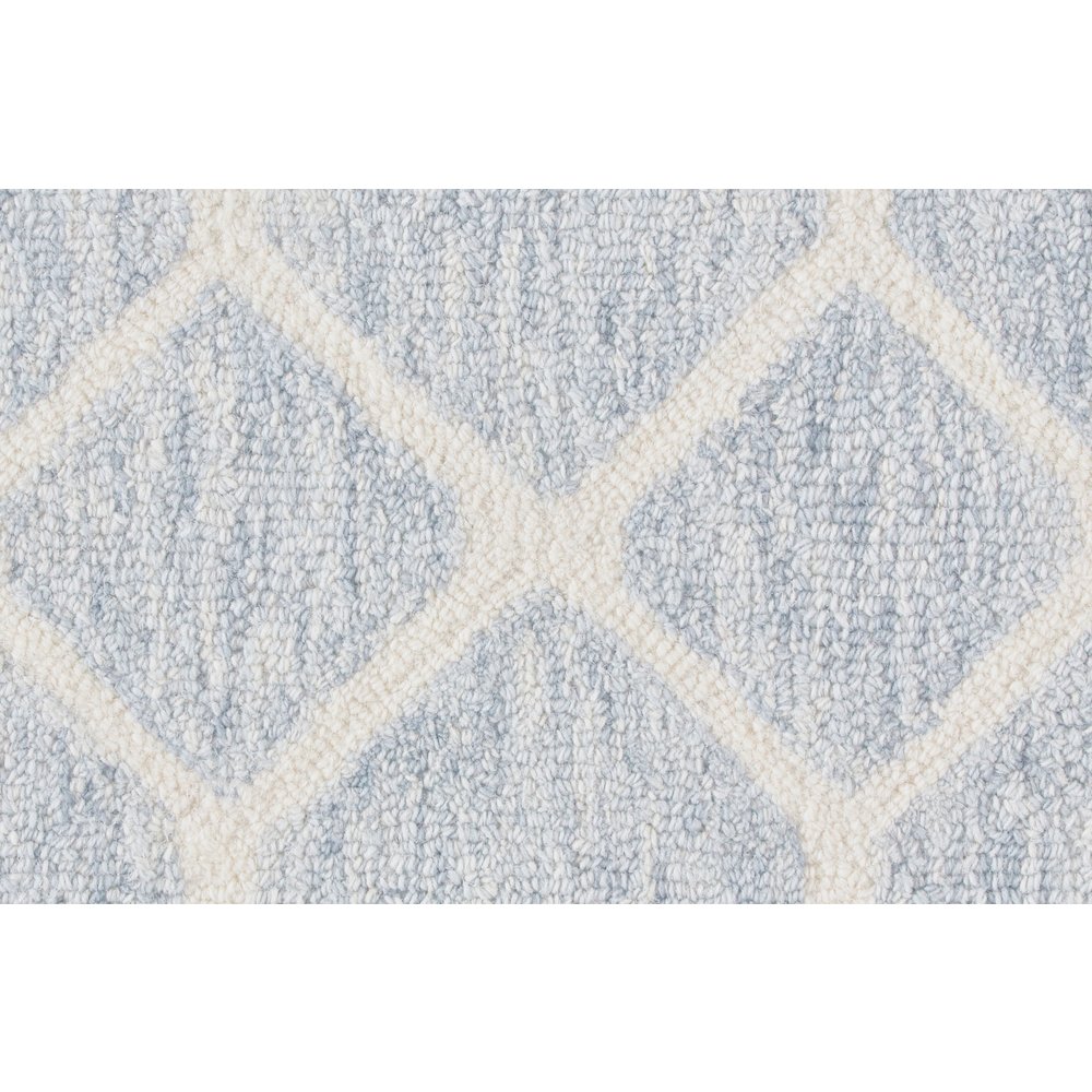Belfort Transitional Trellis & Lattice, Blue/Ivory, 10' x 14' Area Rug. Picture 3