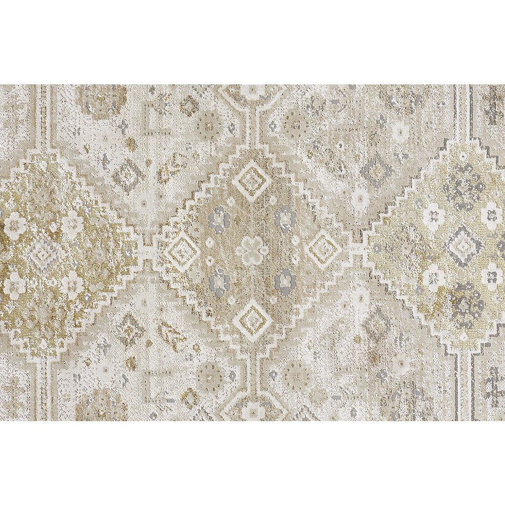 Aura Modern Persian, Gold/Ivory, 9'-2" x 12' Area Rug. Picture 5