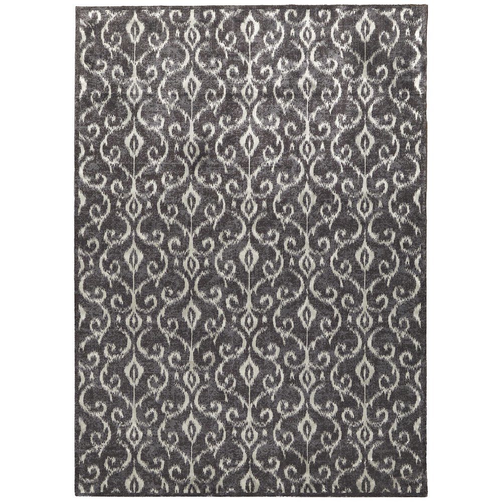 Azeri Iv Transitional Ikat, Gray/Taupe/Ivory, 10' x 13'-2" Area Rug. Picture 1