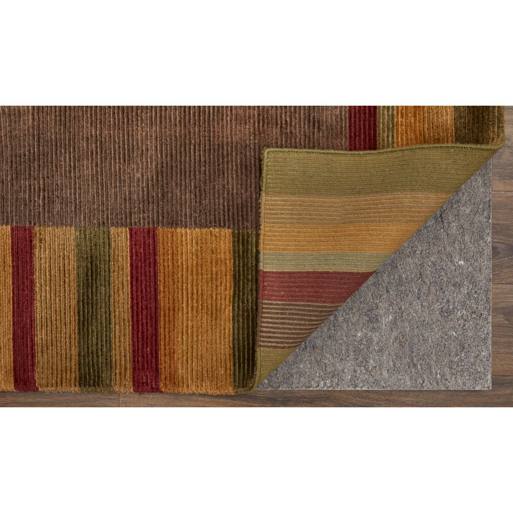 Keystone Modern Stripes, Brown/Green/Red, 7'-9" x 9'-9" Area Rug. Picture 4