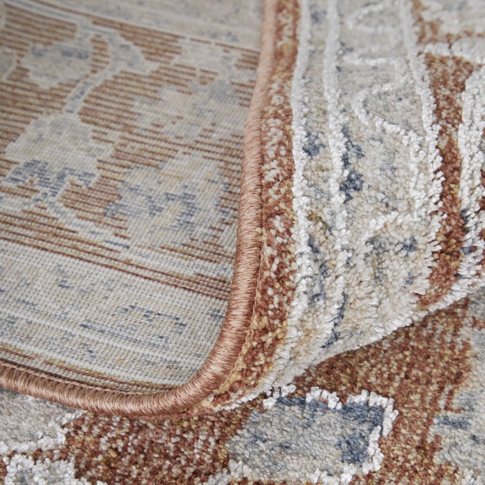 Pasha Transitional Floral & Botanical, Red/Ivory/Blue, 7'-10" x 10'-3" Area Rug. Picture 7