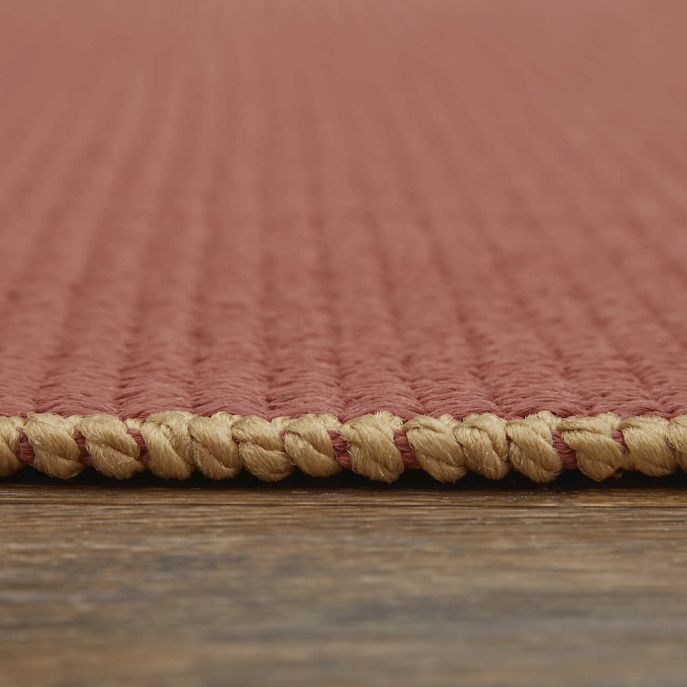 Theo Modern Solid, Red/Tan, 9' x 12' Area Rug. Picture 7