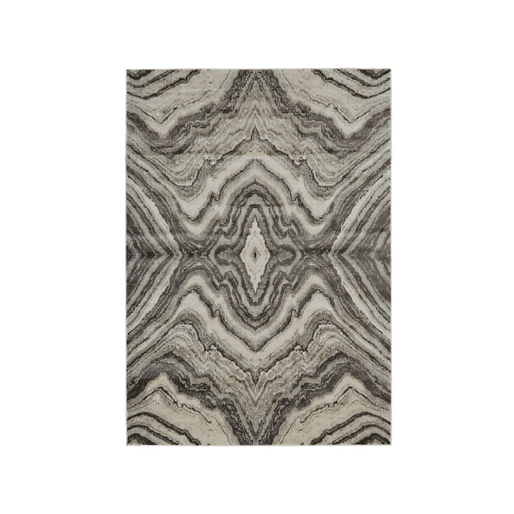 Katari Geode Print Rug, Gray/Silver, 6ft - 7in x 9ft - 6in Area Rug, 6613381FBIRSTEF05. Picture 1