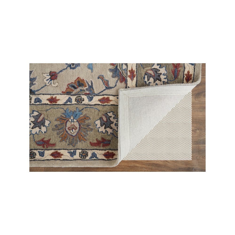 Rylan Transitional Oriental, Ivory/Taupe/Blue, 8' x 10' Area Rug. Picture 4