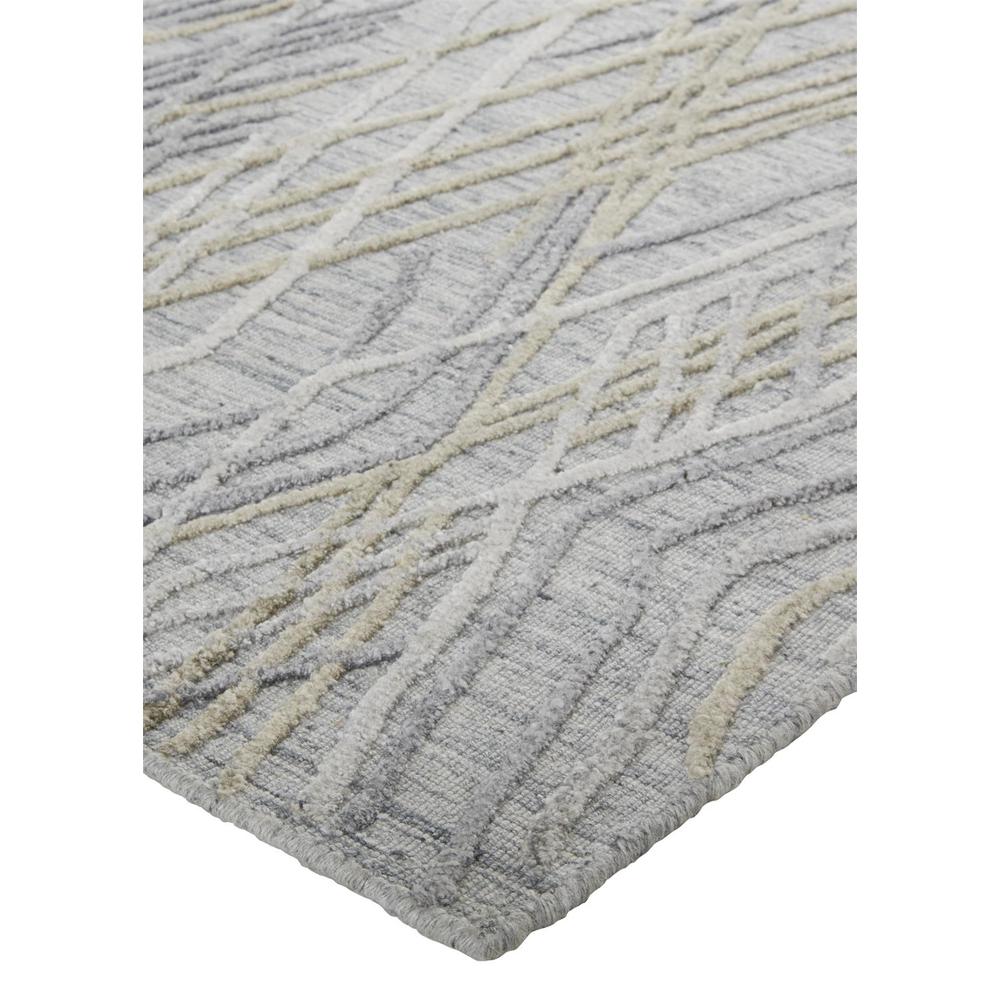 Elias Abstract Diamond Accent Rug, High/Low, Oyster Gray/Taos Taupe, 2ft x 3ft, ELS6589FBLU000P00. Picture 3