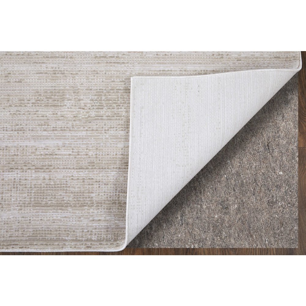 Deja Modern Solid, Ivory/Silver, 6'-7" x 9'-6" Area Rug. Picture 3