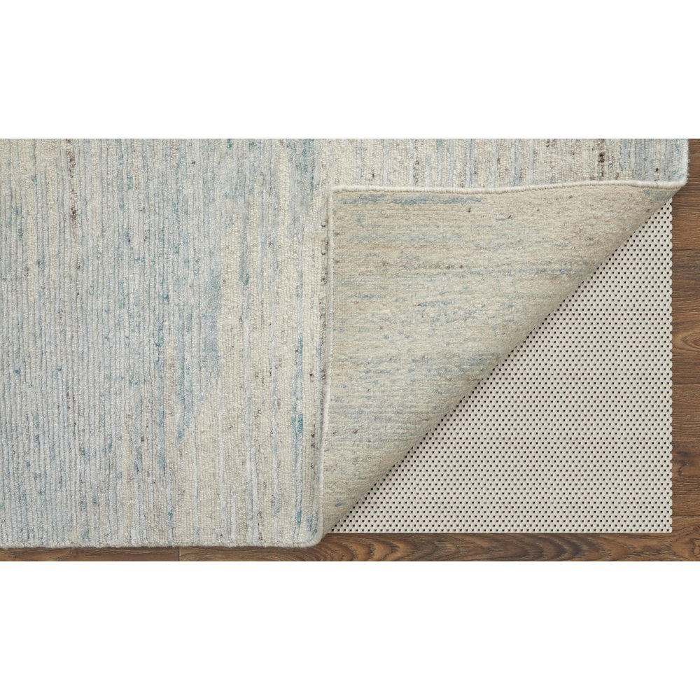 Brighton Modern Abstract, Blue/Ivory/Silver, 9'-6" x 13'-6" Area Rug. Picture 5