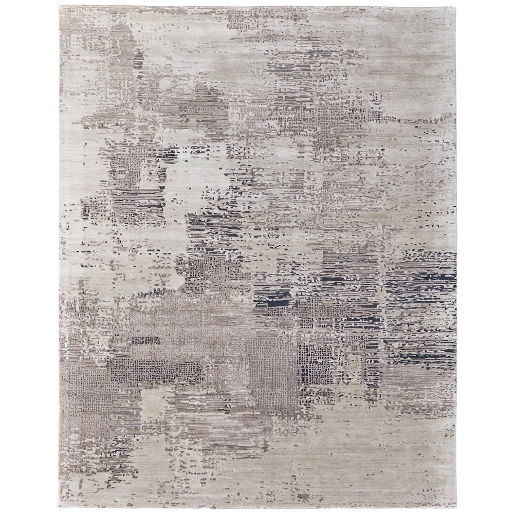 Zarah Modern Abstract, Brown/Tan/Black, 2' x 3' Accent Rug. Picture 1