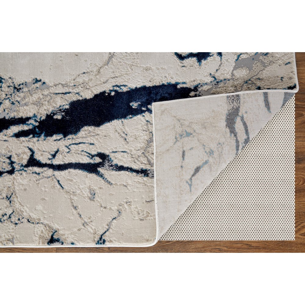 Indio Modern Abstract, Ivory/Blue/Black, 2'-10" x 7'-10" Runner. Picture 4