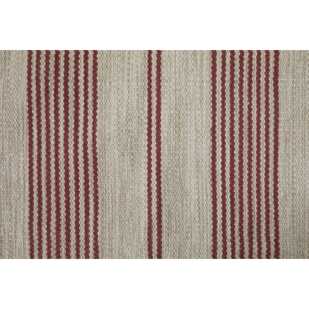 Duprine Transitional Stripes, Red/Ivory, 4' x 6' Accent Rug. Picture 6