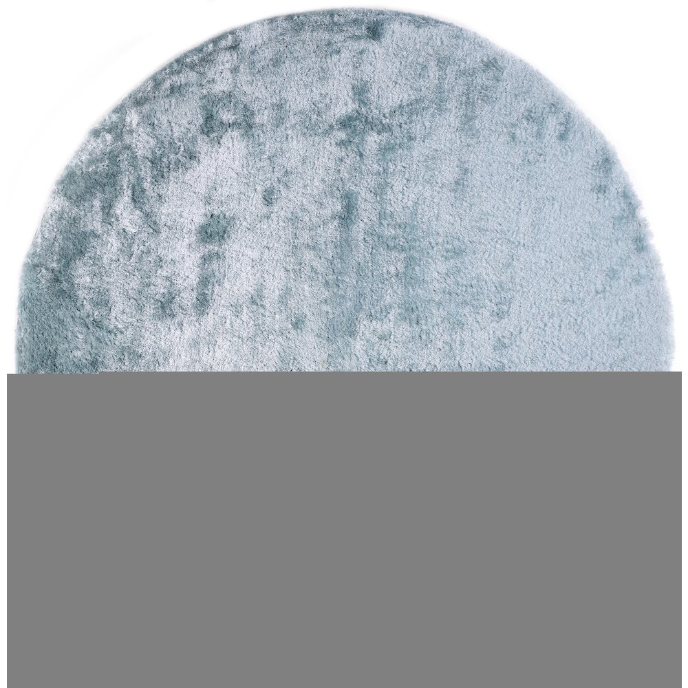 Indochine Plush Shag Rug with Metallic Sheen, Light Aqua Blue, 8ft x 8ft Round, 4944550FLAQ000N80. Picture 1
