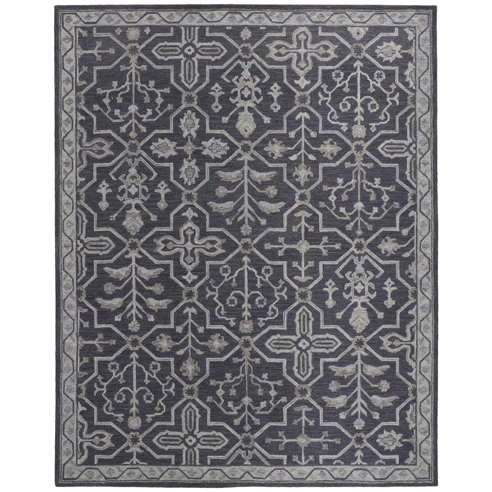 Fallon Rustic Farmhouse Rug, Flora/Fauna, Odyssey Gray, 2ft x 3ft Accent Rug, FLN8839FBLU000P00. Picture 2