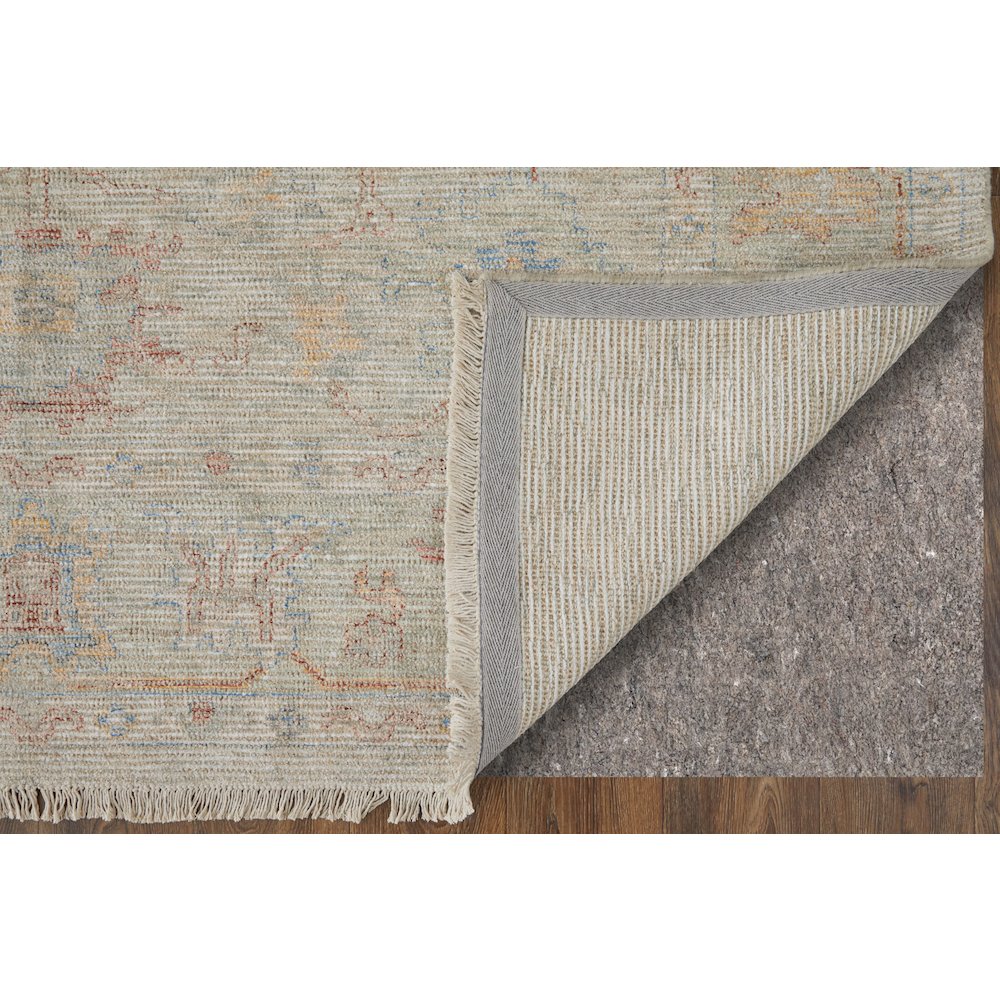 Transitional Floral & Botanical, Brown/Tan/Blue, 3'-6" x 5'-6" Accent Rug. Picture 3