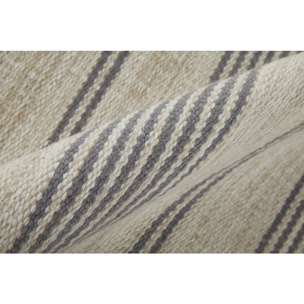 Duprine Transitional Stripes, Gray/Ivory, 5' x 8' Area Rug. Picture 5
