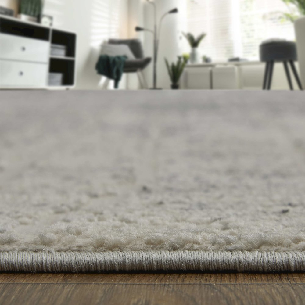 Kano Transitional Abstract, Black/Gray/Ivory, 6'-7" x 9'-6" Area Rug. Picture 8