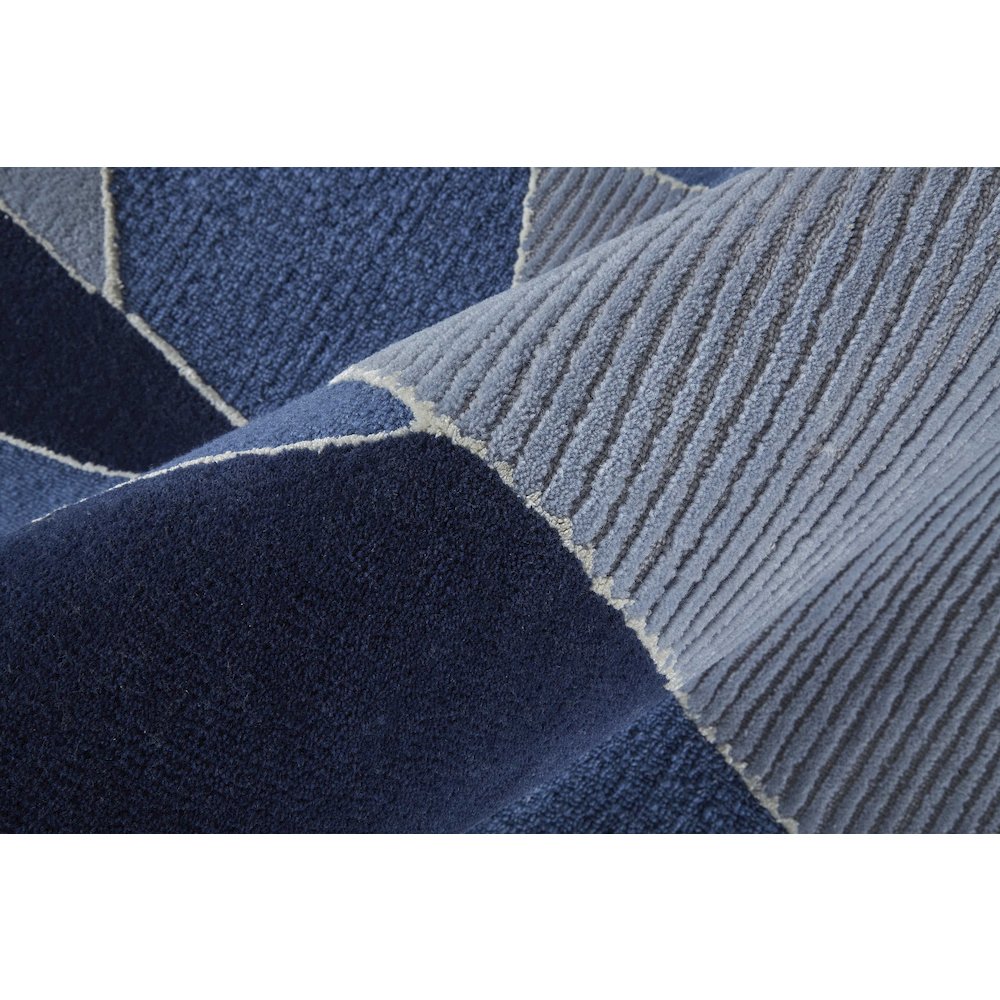 Nash Modern Geometric, Blue/Silver, 8' x 10' Area Rug. Picture 5