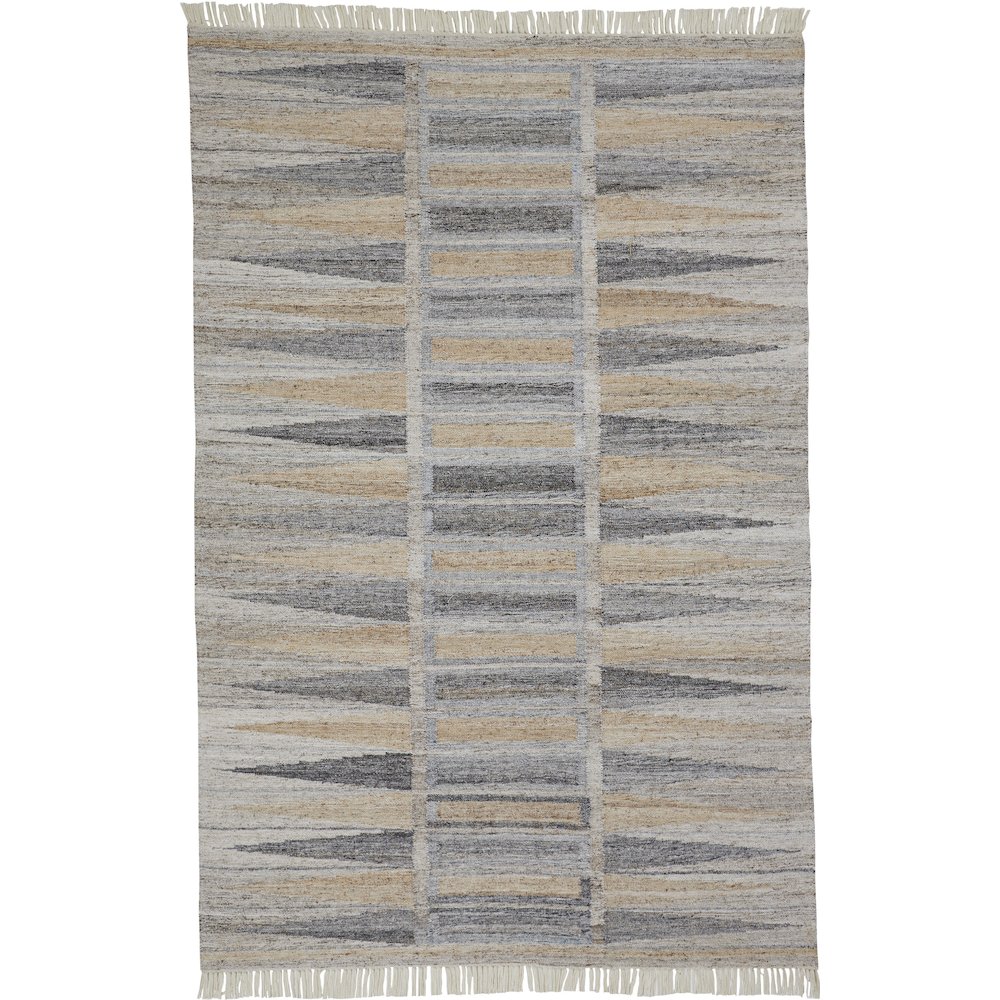 Beckett Eco-Friendly Moroccan Mosaic Rug, Latte Tan/Gray, 5ft x 8ft Area Rug, 8900817FGRYBGEE10. Picture 1