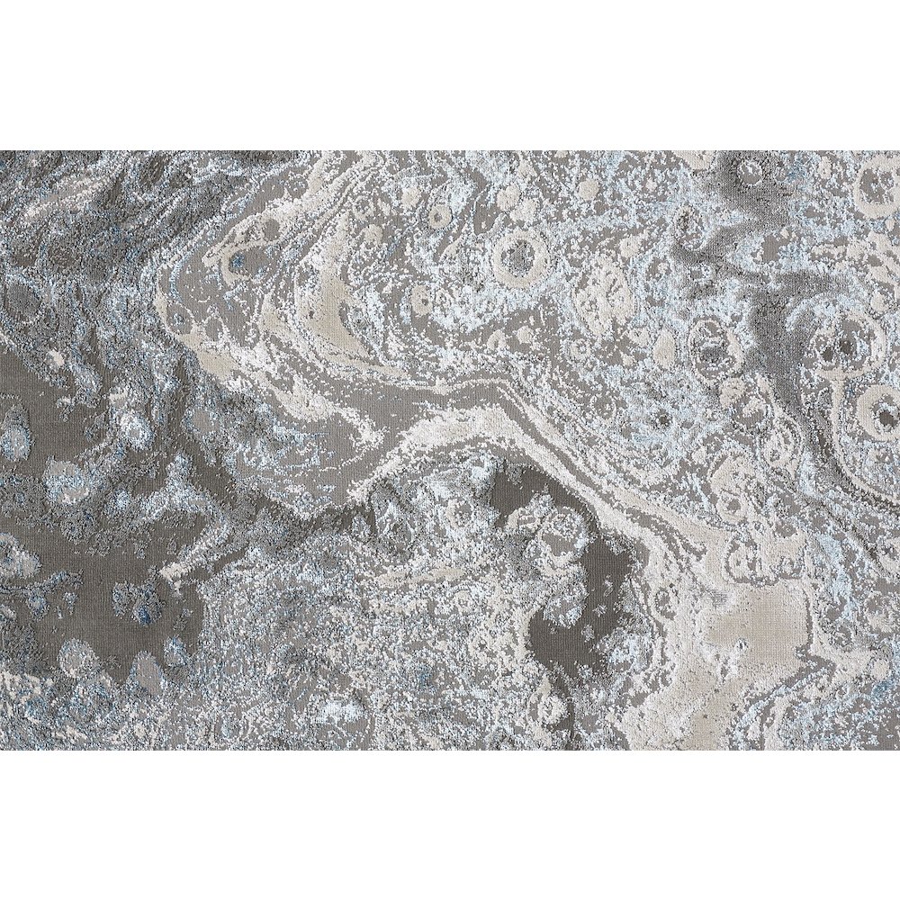 Azure Modern Watercolor, Ivory/Gray/Blue, 3'-11" x 6' Accent Rug. Picture 4