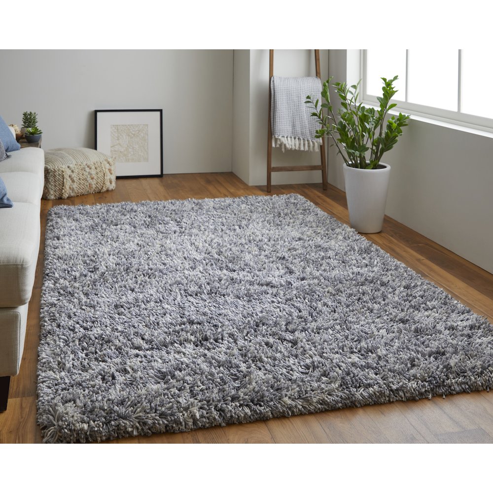 Stoneleigh Stonewashed Mélange Shag Rug, Steel Gray, 2ft x 3ft Accent Rug, 3998830FGRY000P00. Picture 2