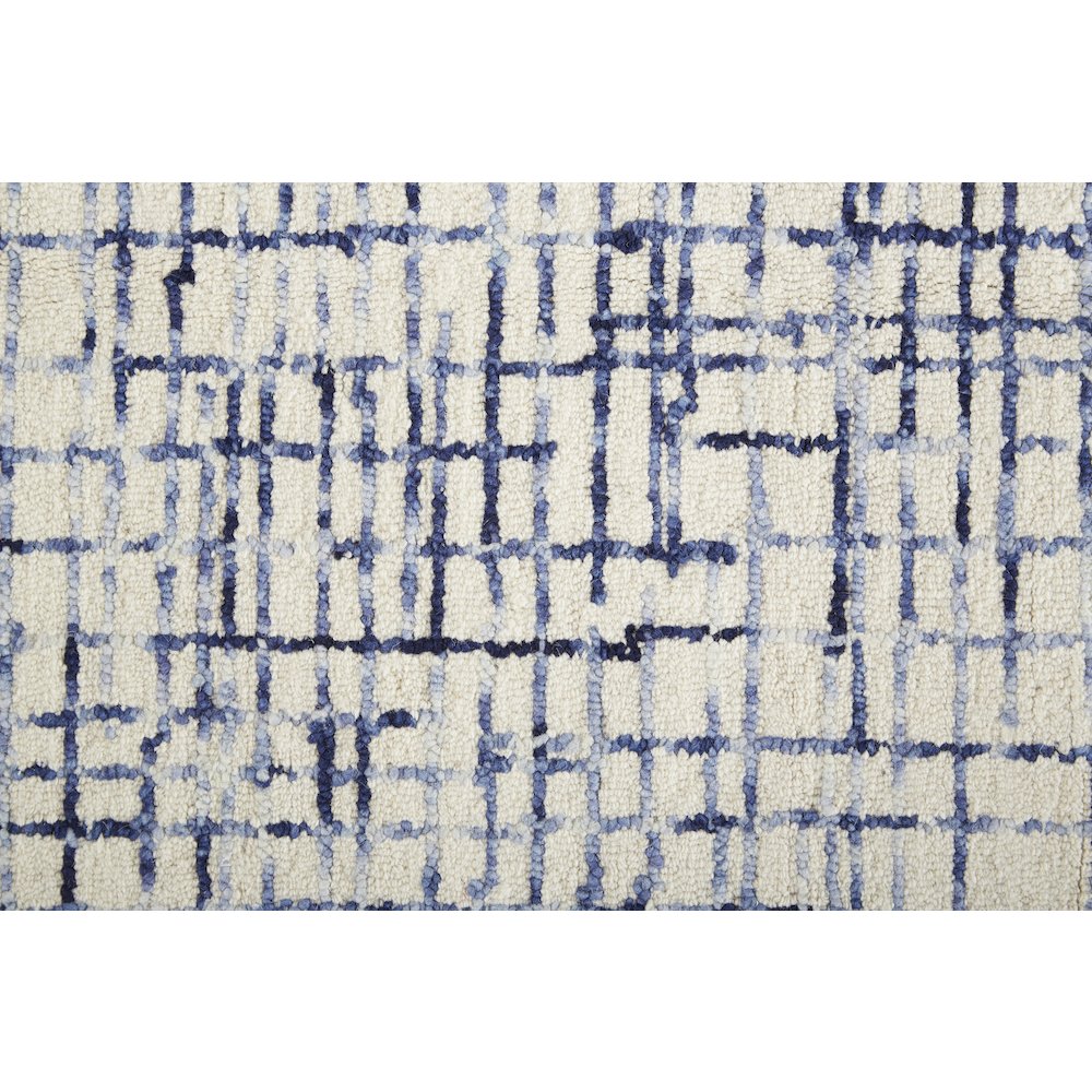 Maddox Modern Tufted Architectural Area Rug, Ivory/Navy Blue, 10ft x 14ft, MDX8630FIVYNVYH00. Picture 6