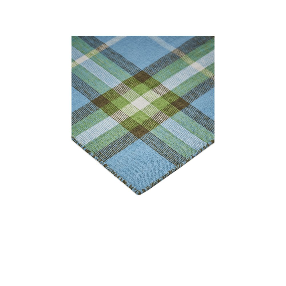Crosby Eco-Friendly PET Dhurrie, Horizon Blue/Green, 8ft x 10ft Area Rug, 8830565FBLU000F00. Picture 3