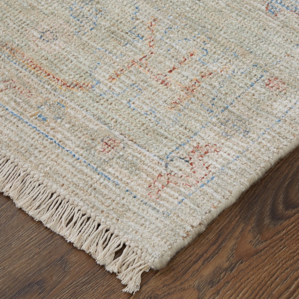 Transitional Floral & Botanical, Brown/Tan/Blue, 3'-6" x 5'-6" Accent Rug. Picture 2