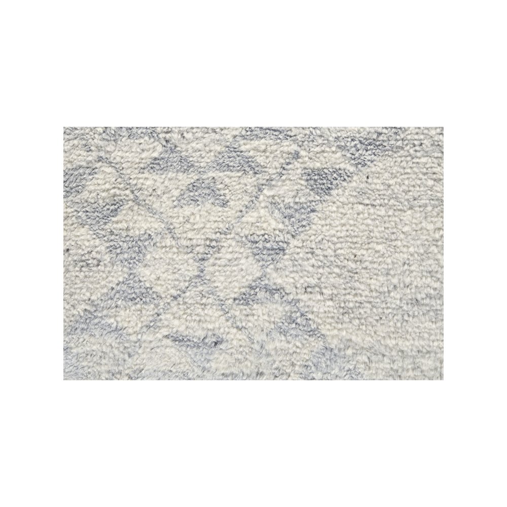 Abytha Diamond Hand Knot Wool Rug, Ivory/Blue/Gray, 5ft-6in x 8ft-6in Area Rug, 7316458FICE000E50. Picture 5
