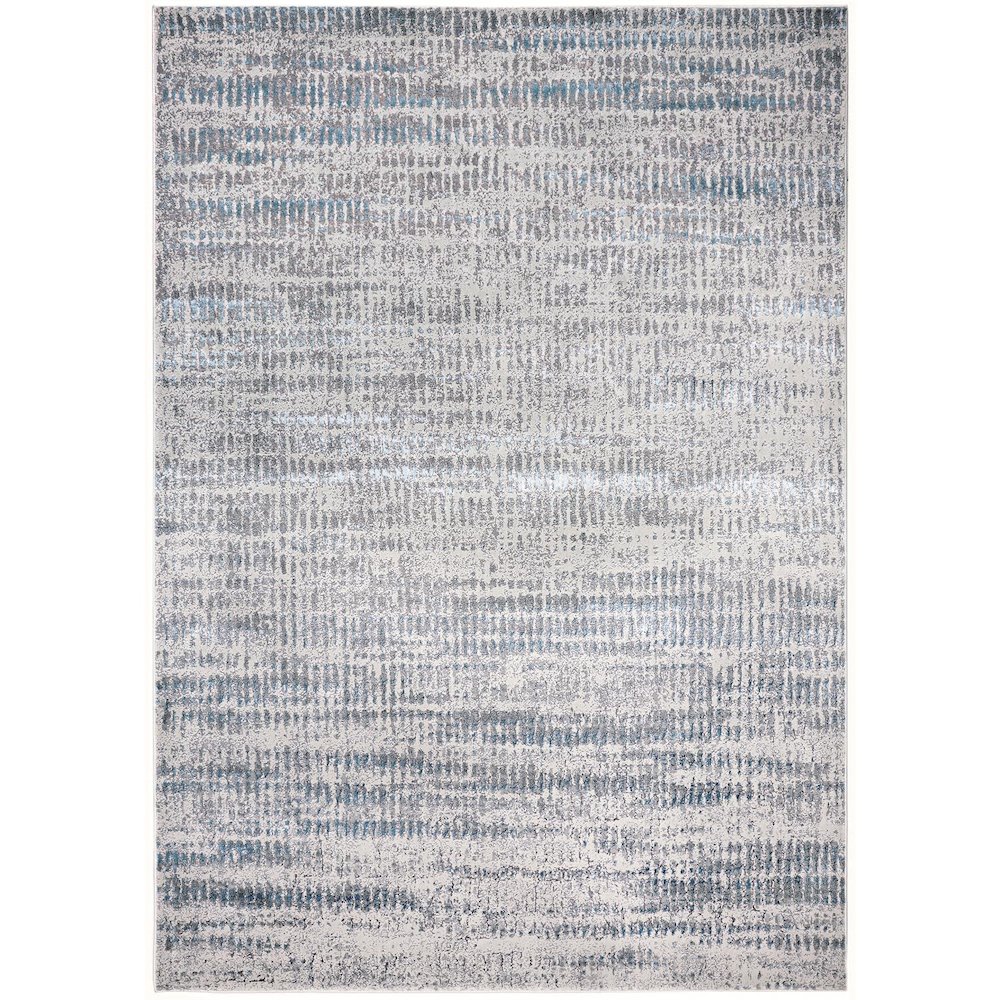 Azure Modern Abstract, Blue/Gray/Ivory, 8' x 10' Area Rug. Picture 1