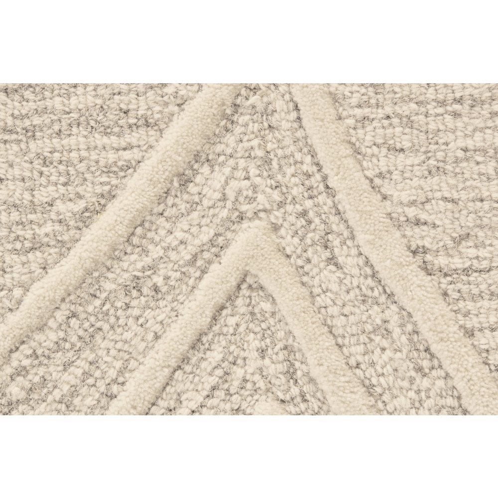 Enzo Modern Minimalist Wool Area Rug, Ivory/Natural Tan, 9ft-6in x 13ft-6in, 7428738FIVYNATH50. Picture 3