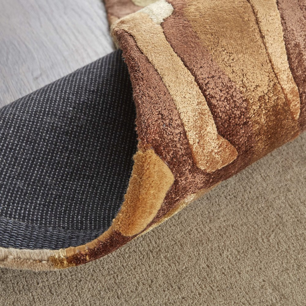 Serrano Transitional Abstract, Tan/Orange, 5' x 8' Area Rug. Picture 7