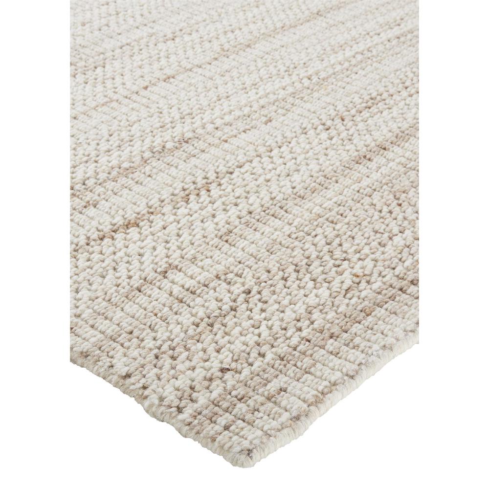 Keaton Handmade Wool Rug, Neutral Stripe, Tan/Beige, 2ft x 3ft Accent Rug, KTN8018FBRNBGEP00. Picture 3