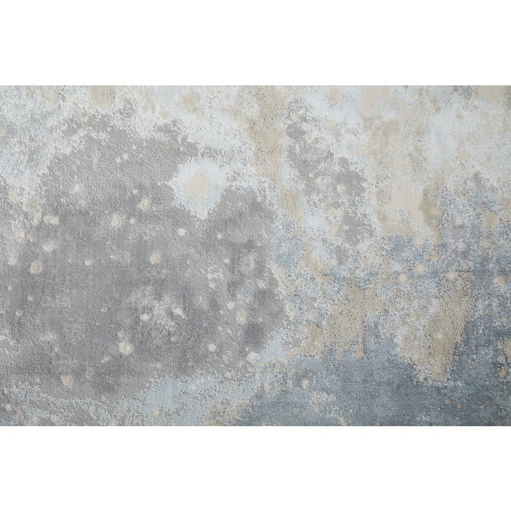 Astra Transitional Abstract, Blue/Gray, 6'-7" x 9'-6" Area Rug. Picture 6