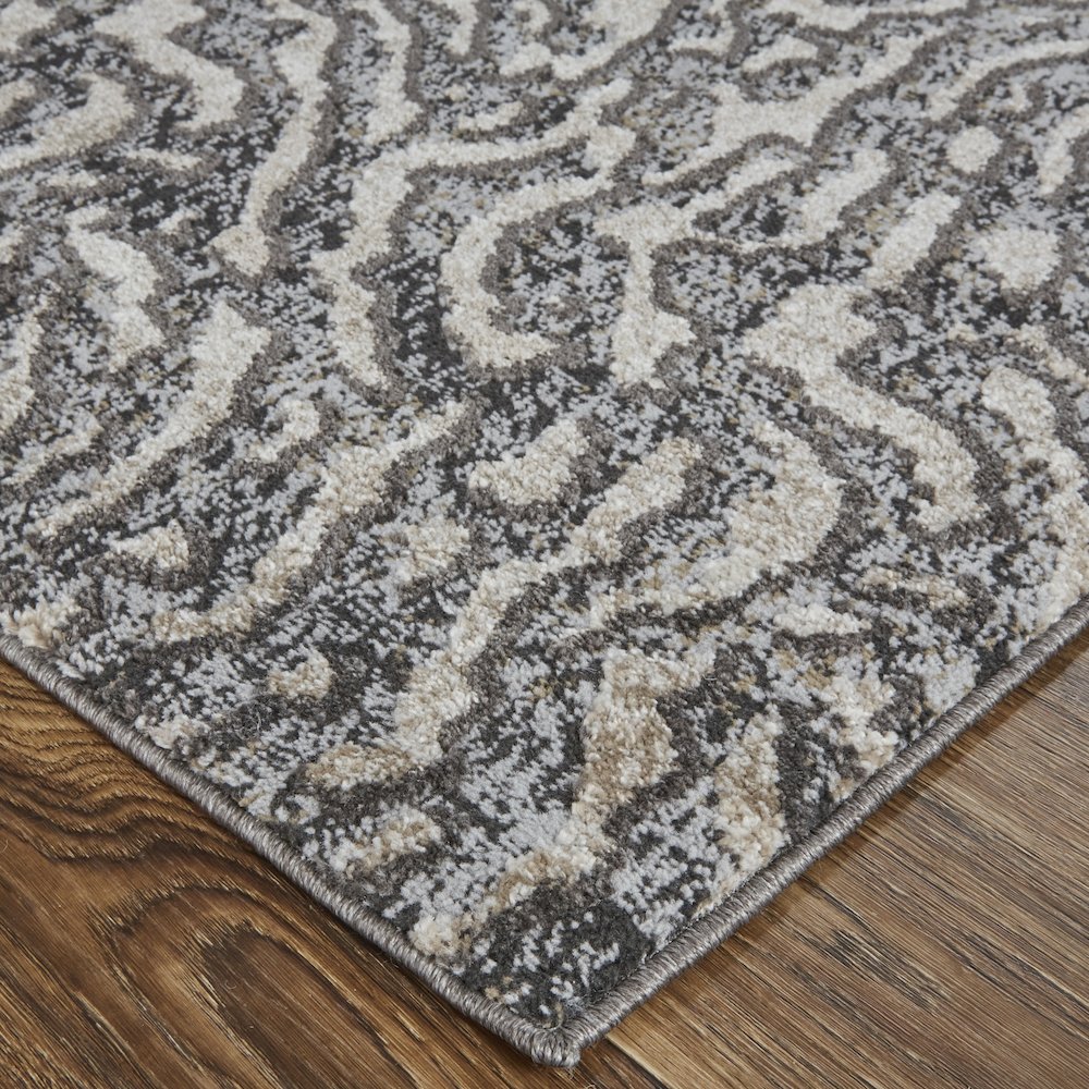 Vancouver Modern Abstract, Gray/Taupe/Ivory, 2'-10" x 7'-10" Runner. Picture 3