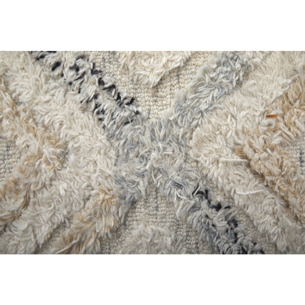 Anica Moroccan Diamond Wool Tufted Area Rug, Ivory/Chambray Blue, 10ft x 14ft, ANC8004FIVYBLUH00. Picture 6