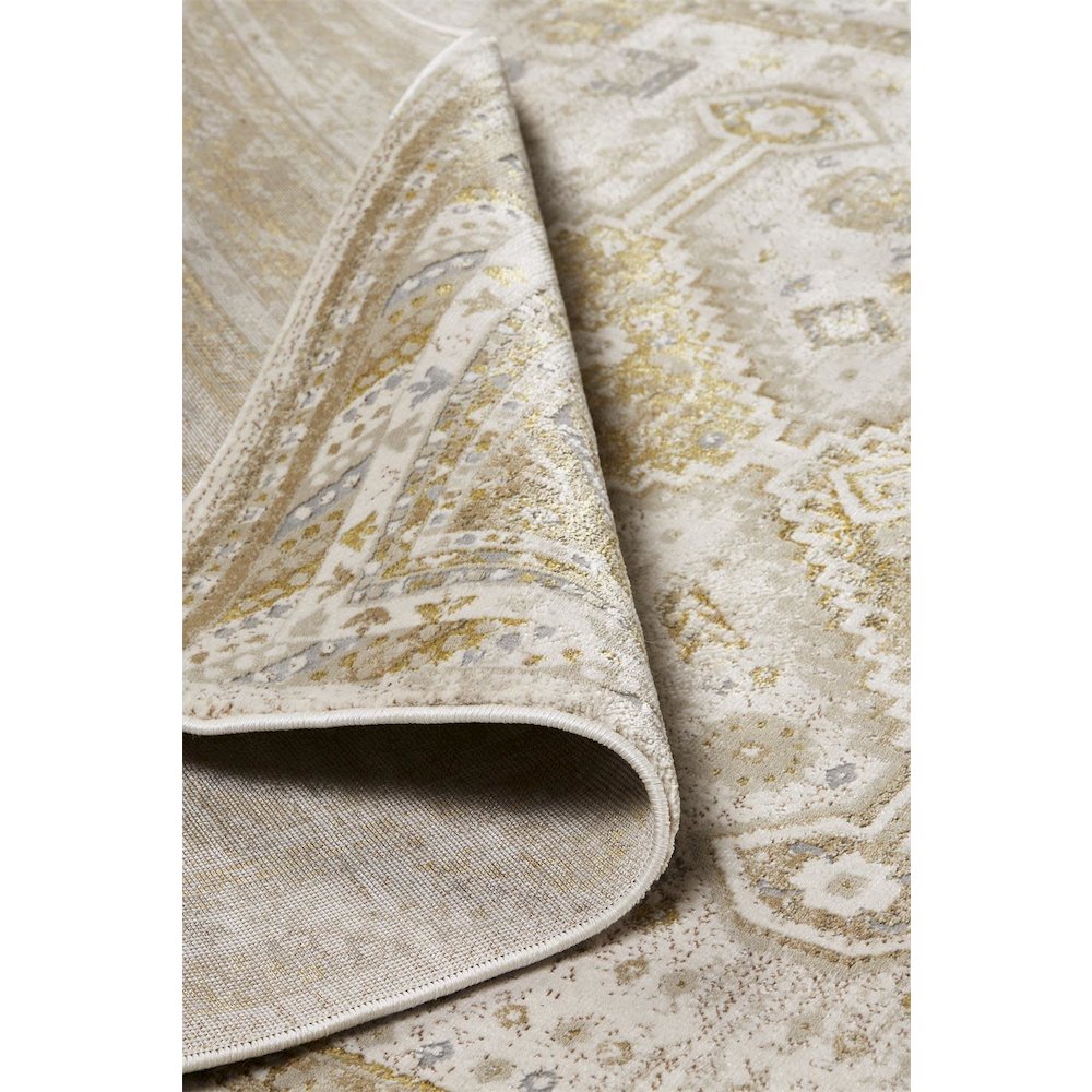 Aura Modern Persian, Gold/Ivory, 9'-2" x 12' Area Rug. Picture 6
