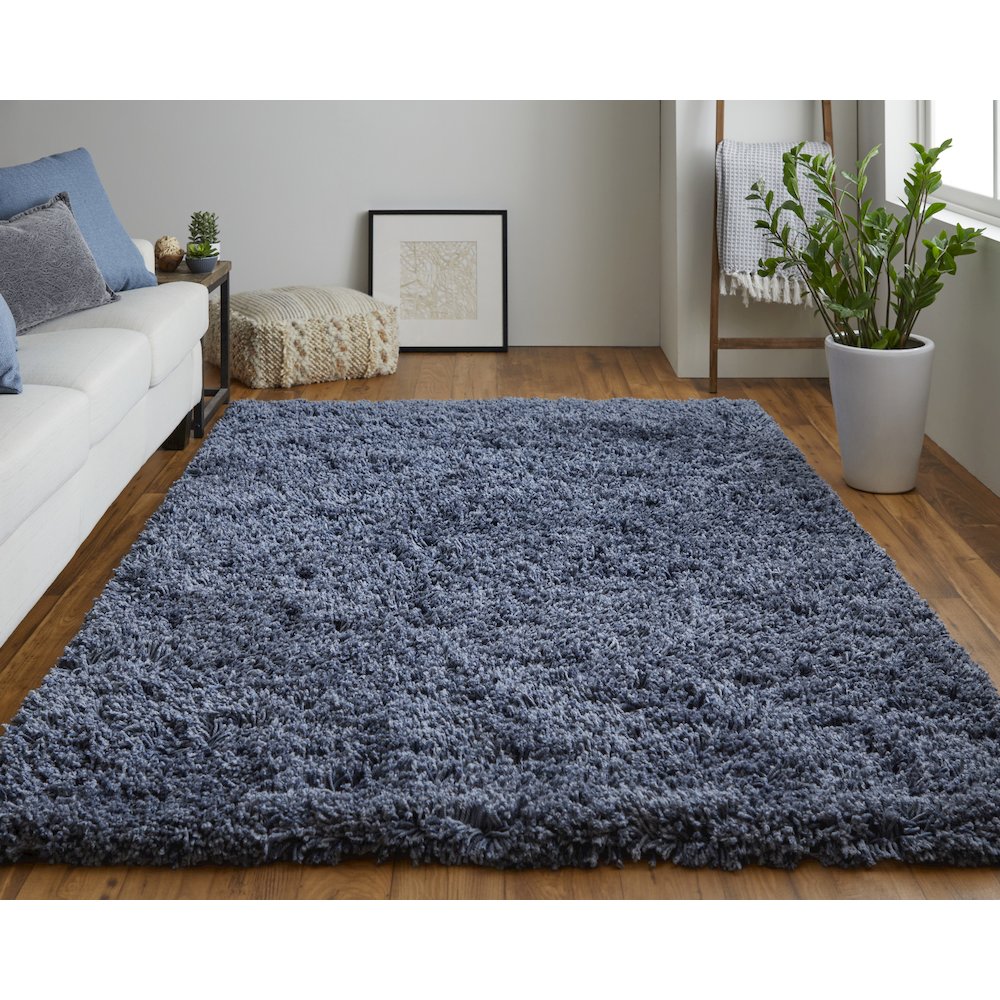 Stoneleigh Stonewashed Mélange Shag Rug, True Navy Blue, 2ft x 3ft Accent Rug, 3998830FNVY000P00. Picture 2